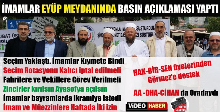 Hak Bir Sen Ey�p Meydan�nda Bas�n A��klamas� Yapt�